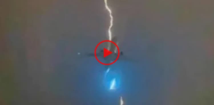 Watch: Passenger plane gets struck by lightning right after takeoff