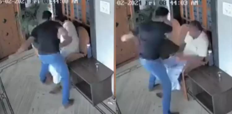 Caught On Cam: Man punches father over property dispute