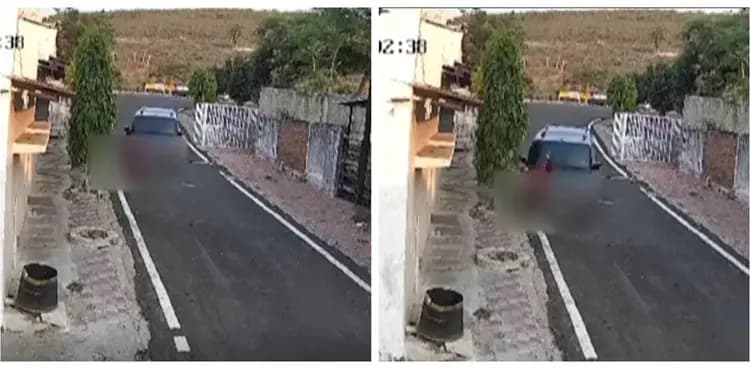 VIDEO: Police car rolls down slope, rams into man