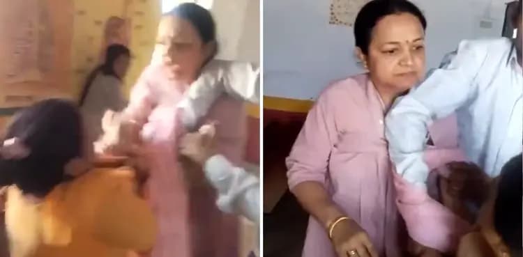 VIRAL: Principal, teacher fight over coming late to school