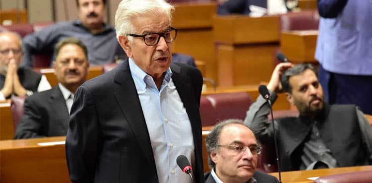 Khawaja Asif slams opposition for refusing to back Operation Azm-e-Istehkam