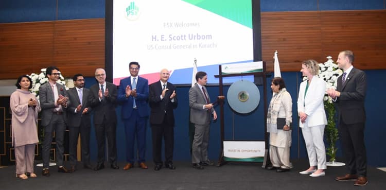 US consul general opens trading day at PSX