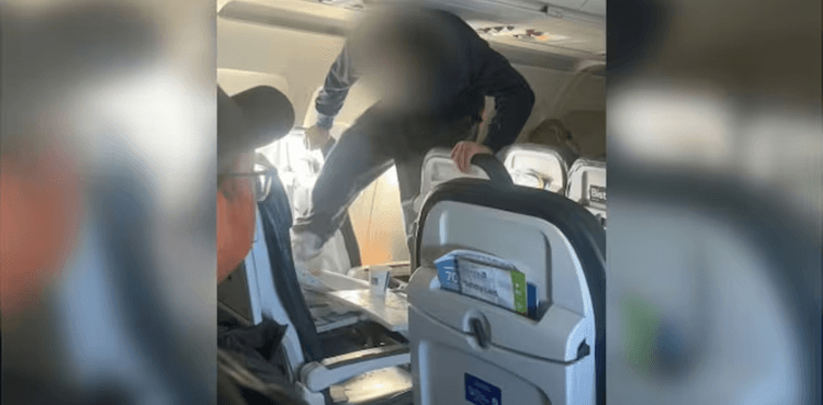WATCH: Passenger causes chaos aboard flight