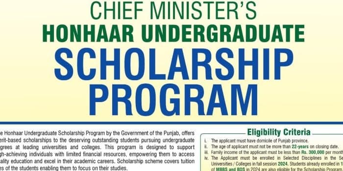 CM Maryam inaugurates Honhaar Scholarship Program