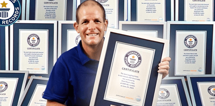Man shatters 52 Guinness World Records in a year