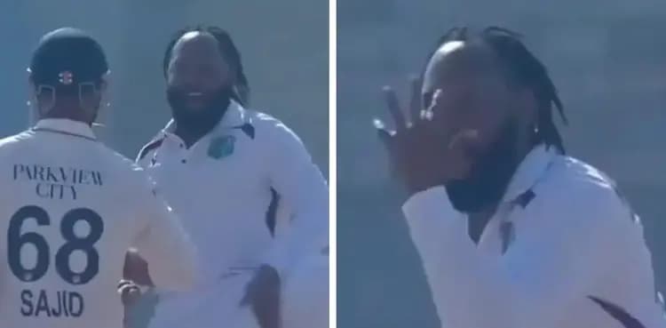 WATCH: Jomel Warrican imitates Sajid’s celebration in second Test