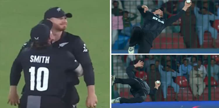 WATCH: Glenn Phillips takes stunning catch to dismiss Rizwan
