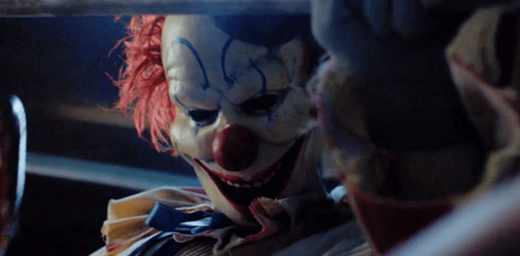 Killer clown Frendo takes centre stage in 'Clown in a Cornfield' trailer