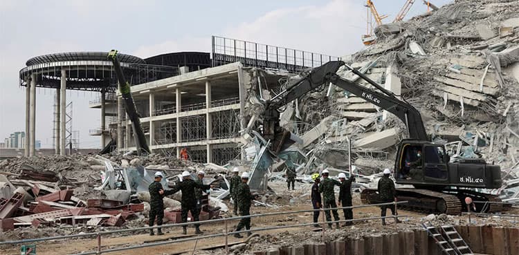 Woman rescued from Myanmar earthquake rubble