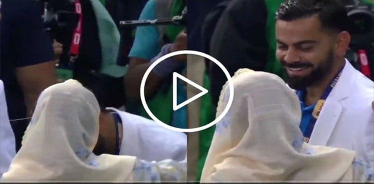 VIDEO: Kohli takes blessing from Shami's mother after CT25 victory