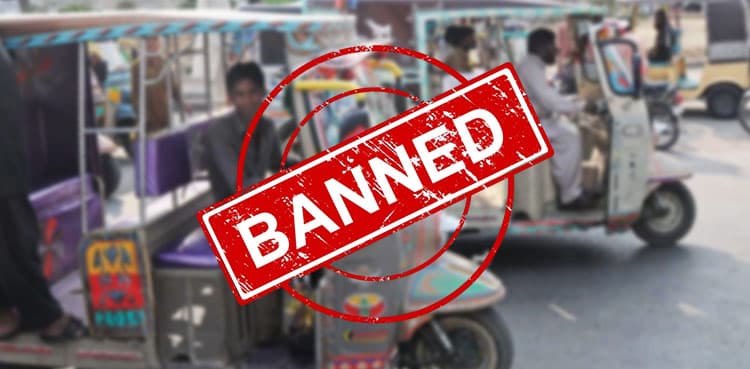 Authorities impose rickshaw ban on 11 critical Karachi routes