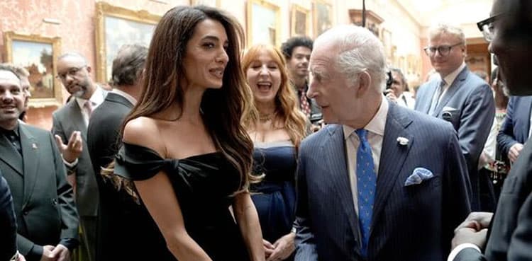 George and Amal Clooney join King Charles for key ceremony