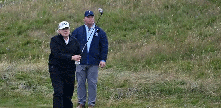 Trump seen playing golf, dispelling health rumours