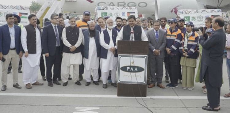 Pakistan dispatches 100-ton aid consignment to Gaza