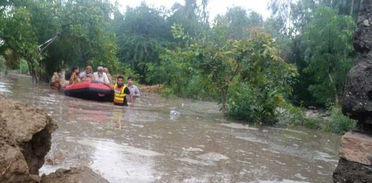 High flood in Budhni Nullah Peshawar inundates residential areas