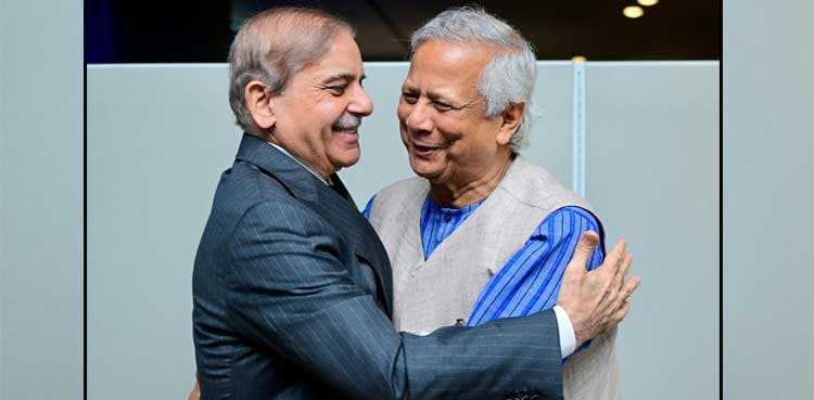 PM Shehbaz  meets with Bangladesh’s Chief Adviser Yunus in New York