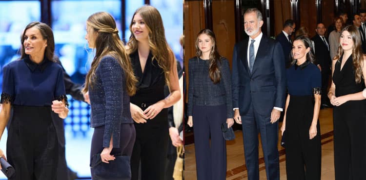 Queen Letizia, Princess Leonor enjoy concert with King Felipe ahead of awards night