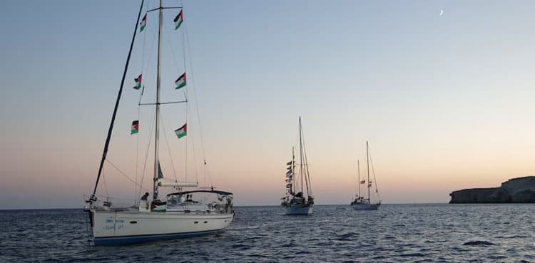 Gaza-bound flotilla says Israeli forces intercepting fleet