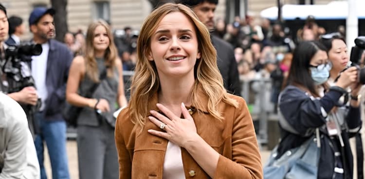 Emma Watson spotted with diamond ring after marriage comments