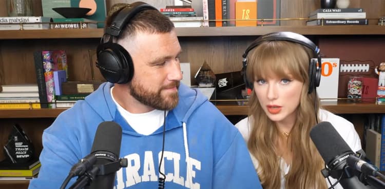 Travis Kelce praises Taylor Swift as "so magical" after podcast success