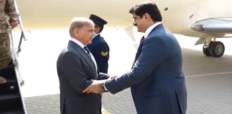 PM Shehbaz Sharif arrives in Karachi on daylong visit