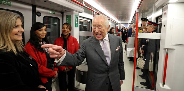 King Charles drives new tram-train on his 77th birthday in Wales