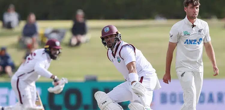 West Indies openers hold firm after New Zealand declare on 575-8