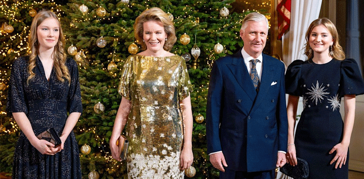 Princess Elisabeth of Belgium impresses onlookers in star-detailed dress at Royal Event