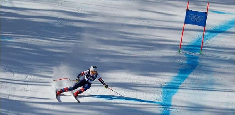 Breezy Johnson wins Olympic downhill gold, Vonn crashes out