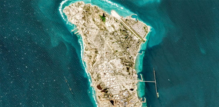 Suspected oil slick off Iran's Kharg Island