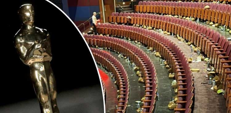Oscars theatre: Viral photo of trash sparks social media backlash