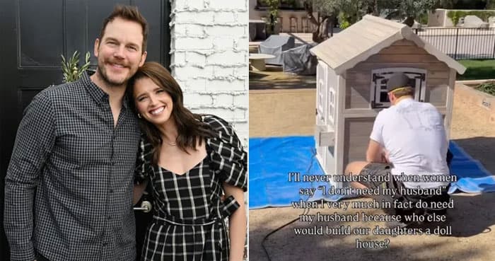 Chris Pratt melts hearts as he builds dollhouse for his daughters