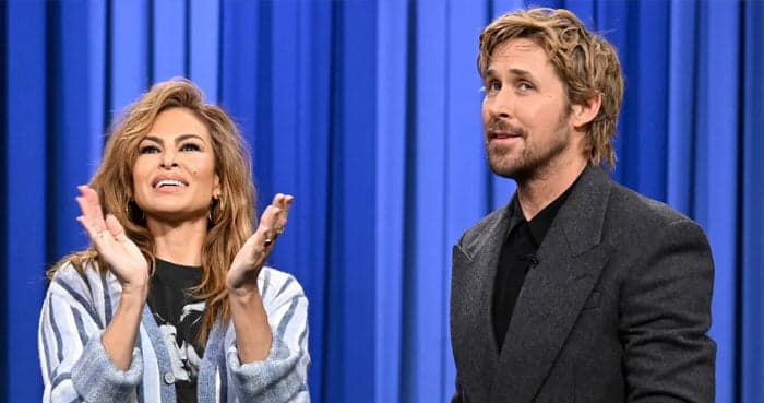 Ryan Gosling brings Eva Mendes onstage for sweet birthday surprise after decade
