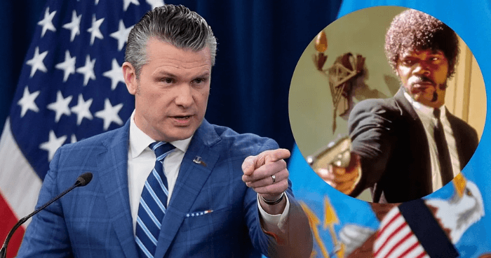 Pete Hegseth faces backlash after reciting Pulp Fiction quote at Pentagon service