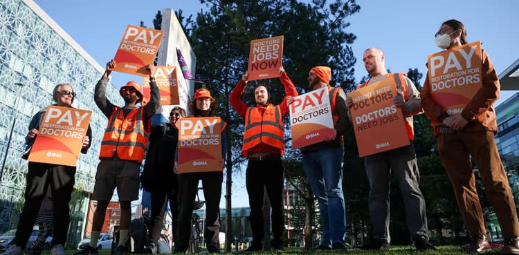 Doctors in England begin six-day strike after rejecting government's pay, workforce deal