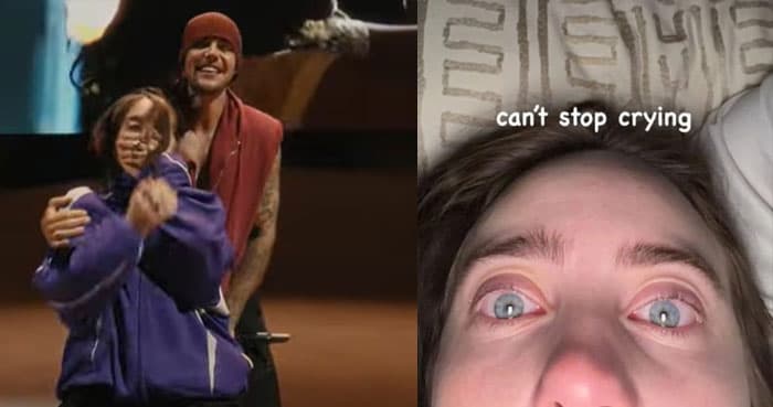Billie Eilish gets emotional after Justin Bieber brings her onstage at Coachella