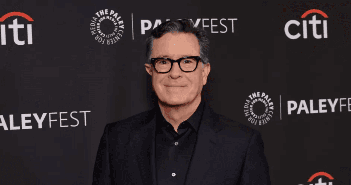 Stephen Colbert burns television set in surprise Michigan show appearance