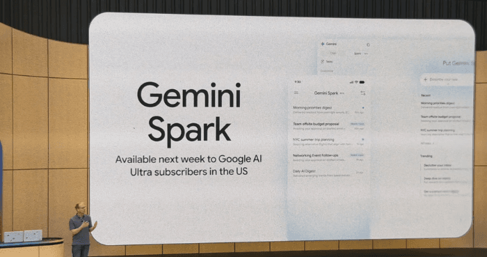 Gemini Spark AI agent rolls out to Google AI Ultra subscribers