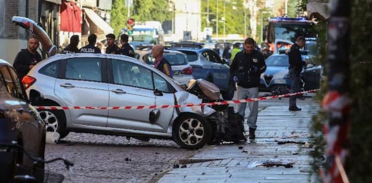 Eight injured as car rams into pedestrians in Italian city of Modena