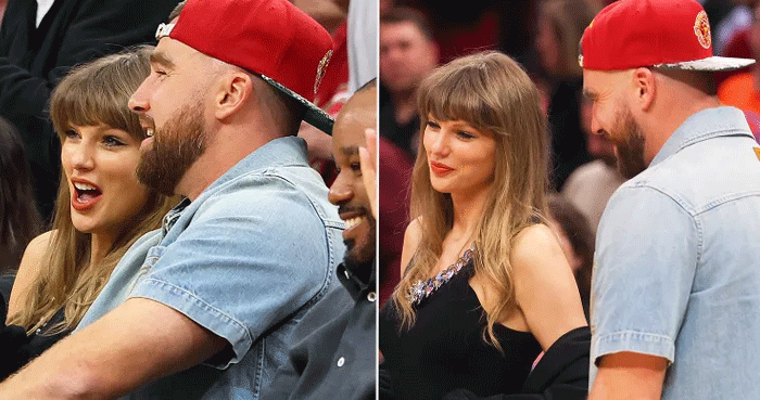 Taylor Swift, Travis Kelce leave fans in awe during Cavaliers vs Knicks game night
