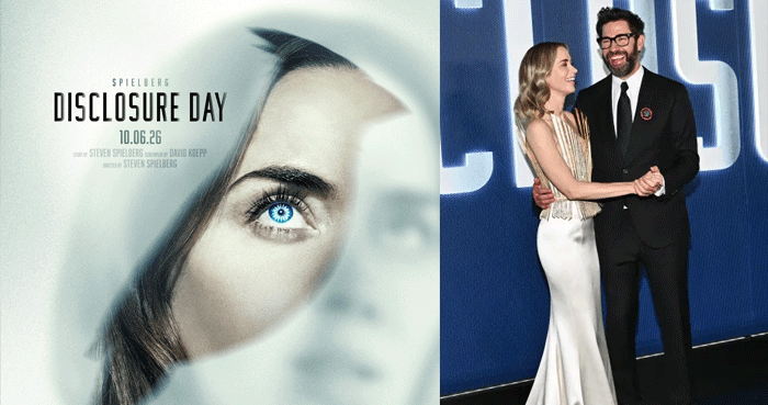 Emily Blunt, John Krasinski light up Steven Spielberg’s ‘Disclosure Day’ premiere