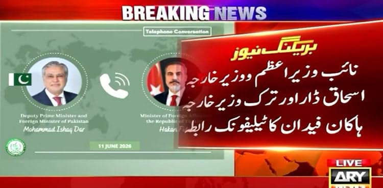 Ishaq Dar discusses Middle East tensions with his Turkish counterpart