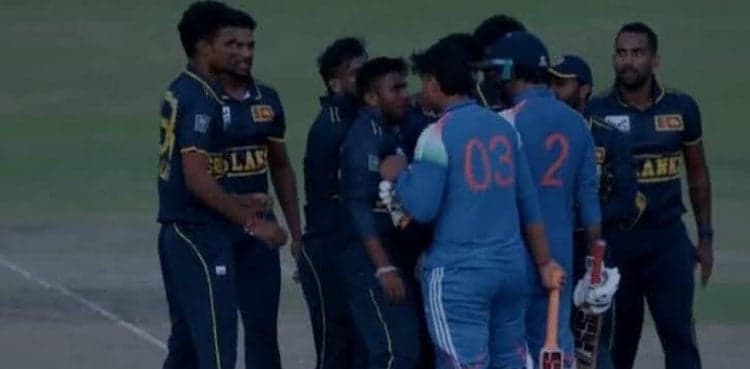 Watch: Vaibhav Sooryavanshi in on-field clash after super over loss to Sri Lanka A