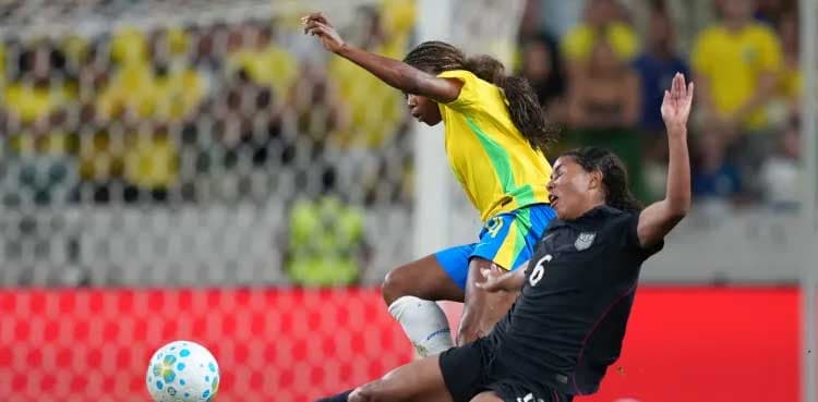 Brazil women shown eight red cards