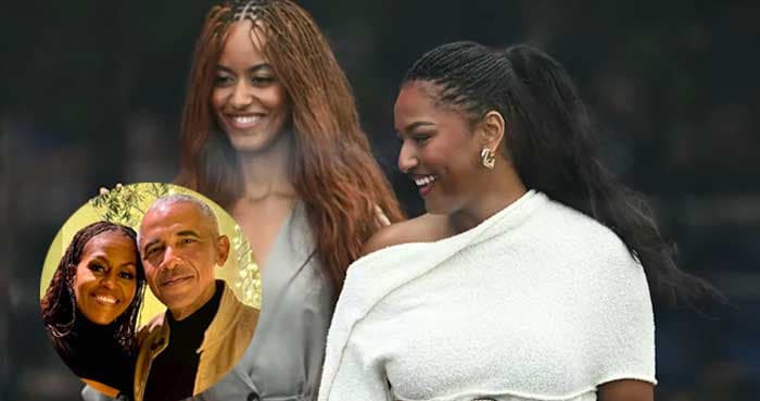 Barak Obama's daughters turn heads in their chic attire