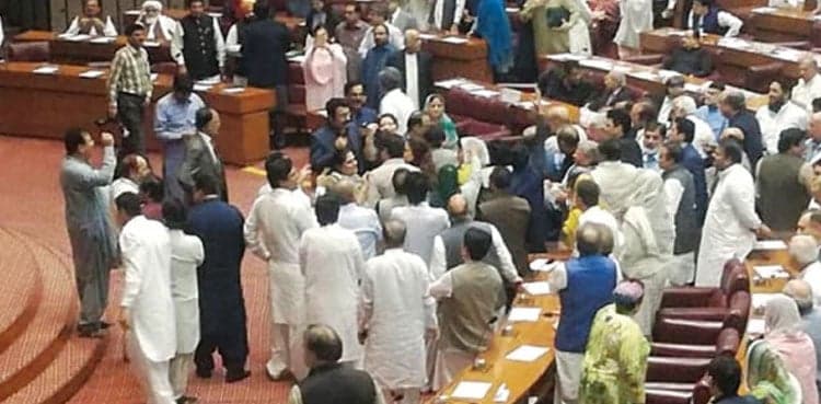 PTI walks out of National Assembly, demands access to party founder