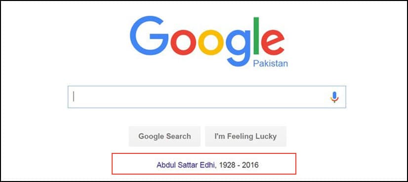 Abdul Sattar Edhi 1928-2016: Google pays tribute