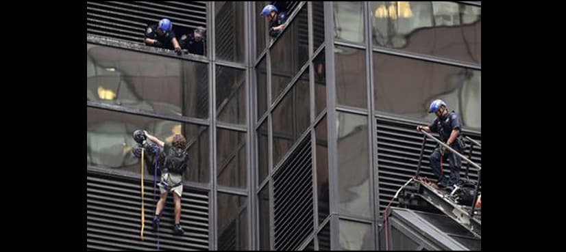 Trump Tower climber captured after three-hour ascent