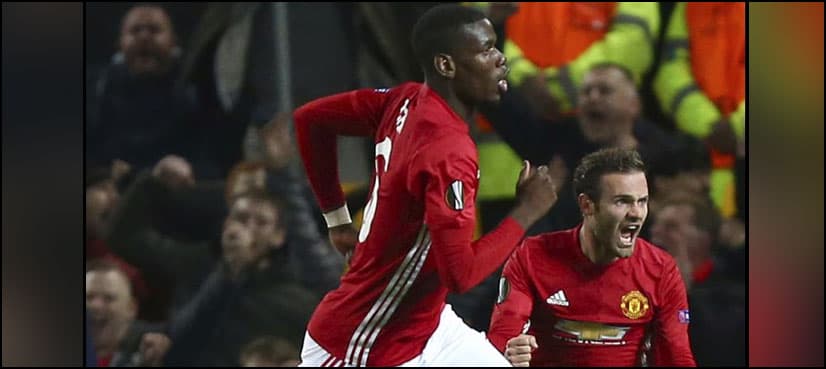 Europa League: Pogba double lifts Manchester United, Inter joy for De Boer