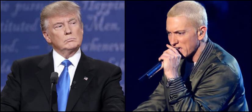 Eminem rebukes 'racist' Donald Trump in awards show rap